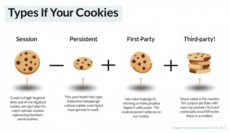 Diagram showing different types of cookies and their functions
